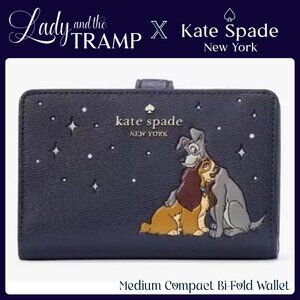 Disney x Kate Spade New York Medium Bifold Wallet KH618 Lady and the Tramp